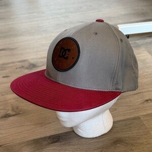 DC Two-Tone Gray and Red Cap